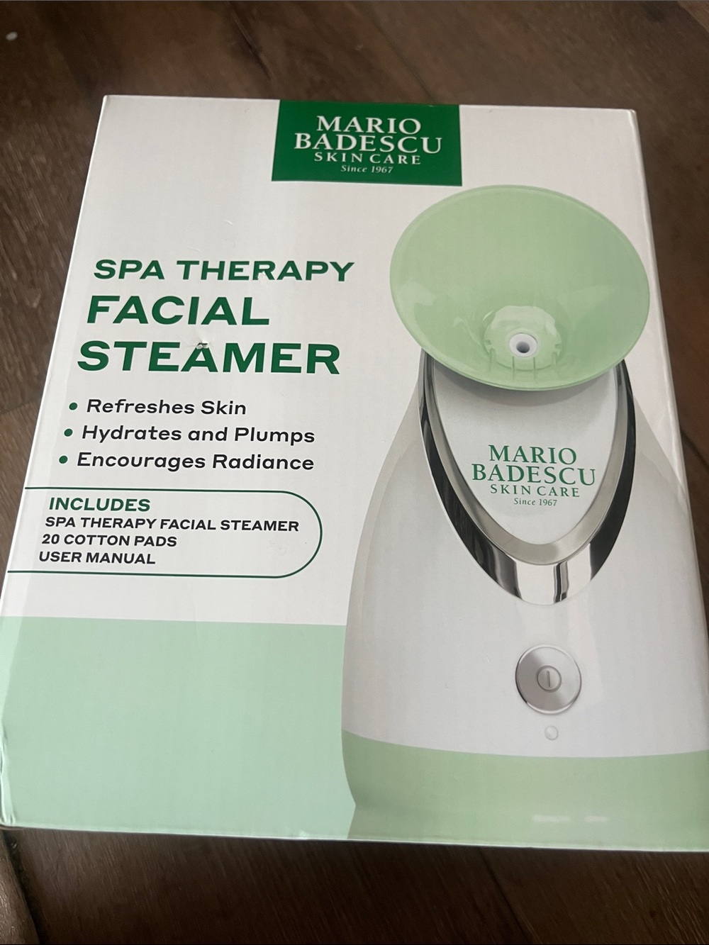 NIB! Mario Badescu Facial Steamer in Mint and White